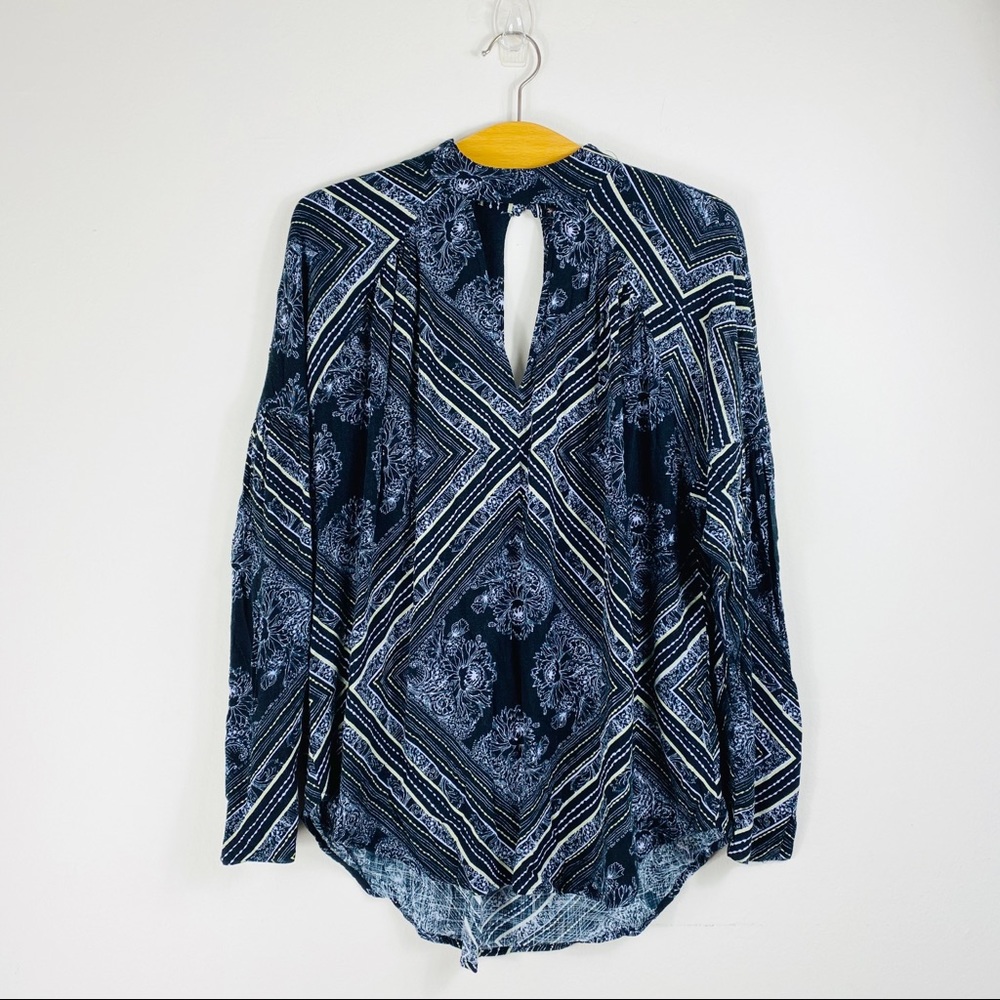 Free People Black Walking On A Dream Floral Cutout Choker XS Tunic
